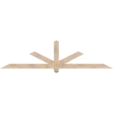 Ekena Millwork Kennewick Smooth Timber Gable Bracket, Douglas Fir, 84"W x 21"H x 3 1/2"D x 3 1/2"F, 6/12 Pitch GBW084X21X0404KEN00SDF